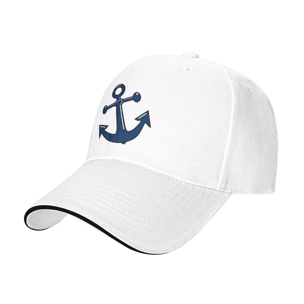 Anchor Print Baseball Cap Unisex Adjustable Sandwich Hat Vintage Outdoor Summer Travel Sun Snapback Cap Cap for Women for Man