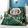 Mexiko Fußballnationalmannschaft Emblem Gedruckte Decken Weiche Flanelldecken für Sofa Bett Geschenke für Männer Frauen Picknickdecke Weihnachtsgeschenke