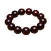 Red Sandalwood Bracelet: Small-Leaf, Golden Patina, Weathered Grain, Literary Style with 13 Prayer Beads. Perfect for Couples.