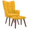 Day and Night - Day and Night Relaxation Armchair with Mustard Yellow Velvet Stool