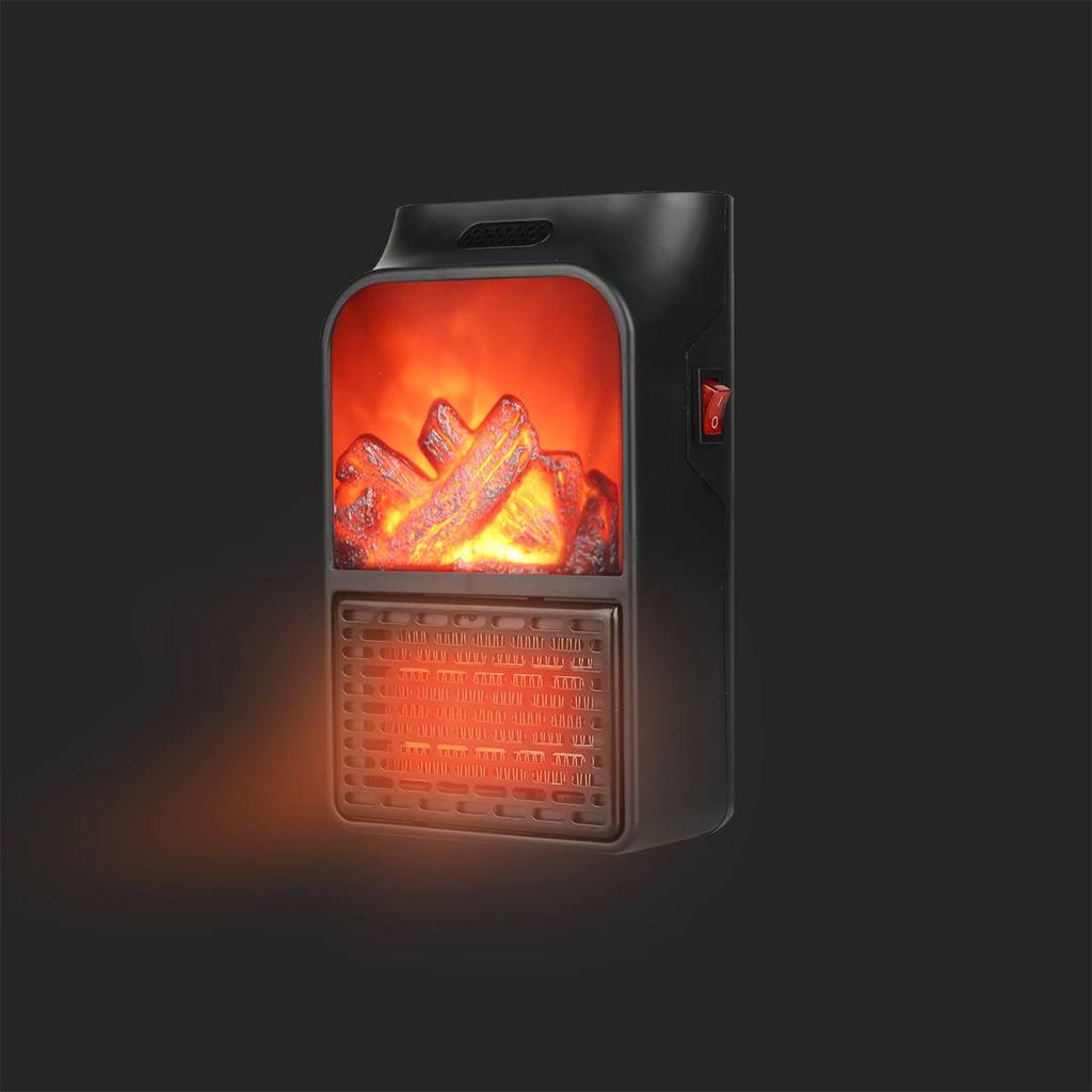 Mini Electric Wall-outlet Flame Heater Air Warmer Ceramic Heating Stove Radiator Wall Handy Fan