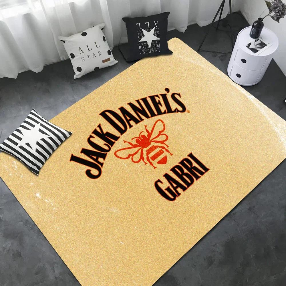 

J-Джек-Дэниелс Рисунок Комнатные Коврики Моющиеся Нескользящие Коврик для Зоны Дивана и Кресел в Гостиной Кухонный Коврик Альфомбра 40x60cm