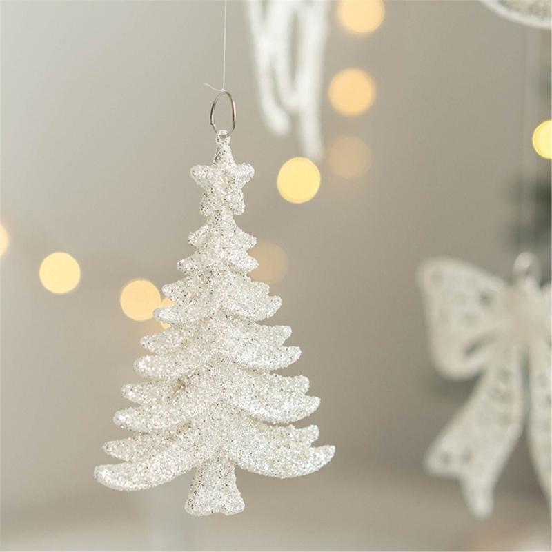 Tree Decoration Sparkling Snowman Star Ornament Lightweight Hanging Crafts For Indoor Christmas Decoration J0MC