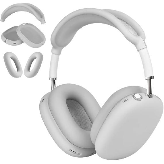 3 in 1 Silicone Case Cover for AirPods Max Headphones, Anti-Scratch Ear Pad/Ear Cups/Headband for AirPod Max, Accessories Silicone Protector for