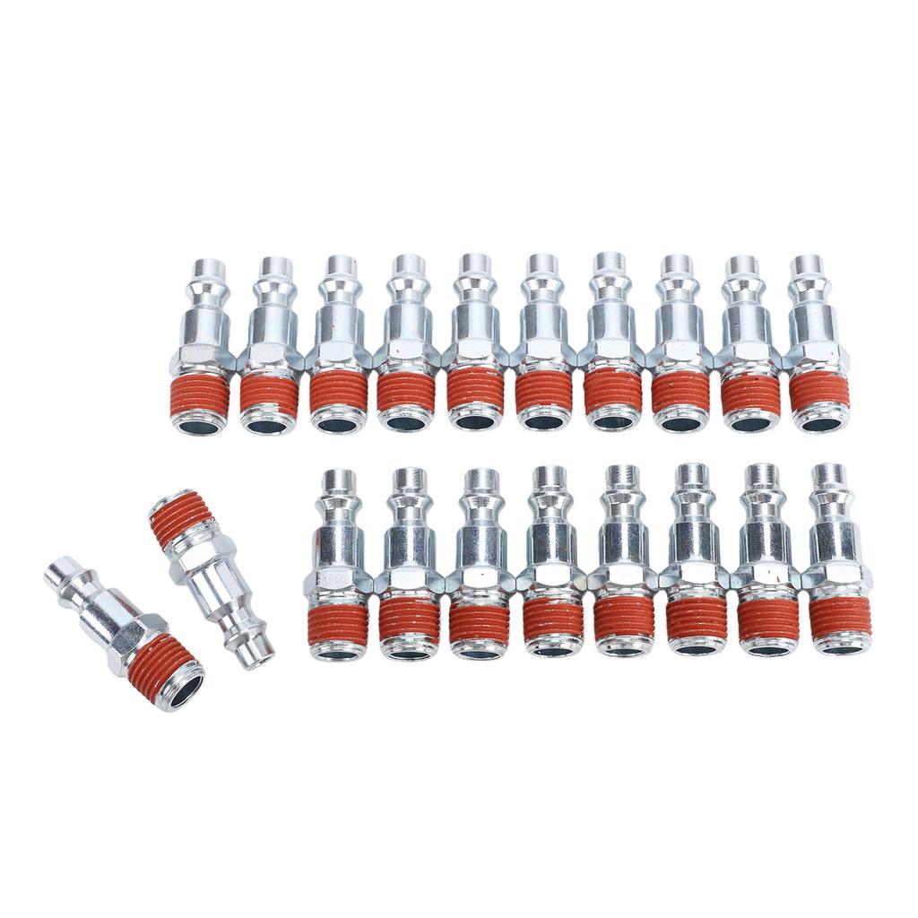 20PCS Industrial Air Plugs 1 4 Inch NPT Male Thread Quick Connect Adapters for Air Compressors Pneumatic Tools