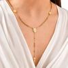 Vintage Temperament Collarbone Chain Stainless Steel Cross Notre Dame Beaded Y-Shaped Necklace Jewelry Nc-2104