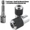 Ergonomic Handle Double Function Ratcheting Tap Wrench Chuck 3/8 Drive 65mm Carbon Steel Extension For Professional Tool