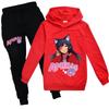 Felpa con Cappuccio e Pantaloni Lunghi in Cotone con Stampa Aphmau per Bambini, Set per Giocare in Inverno e Primavera
