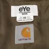eYe JUNYA WATANABE MAN X Carhartt 22AW Black Hooded Duffle Coat Coat XS BrownUsed