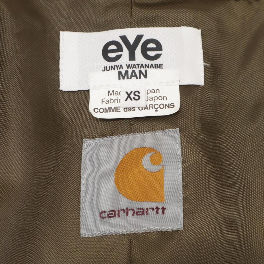 eYe JUNYA WATANABE MAN X Carhartt 22AW Black Hooded Duffle Coat Coat XS BrownUsed