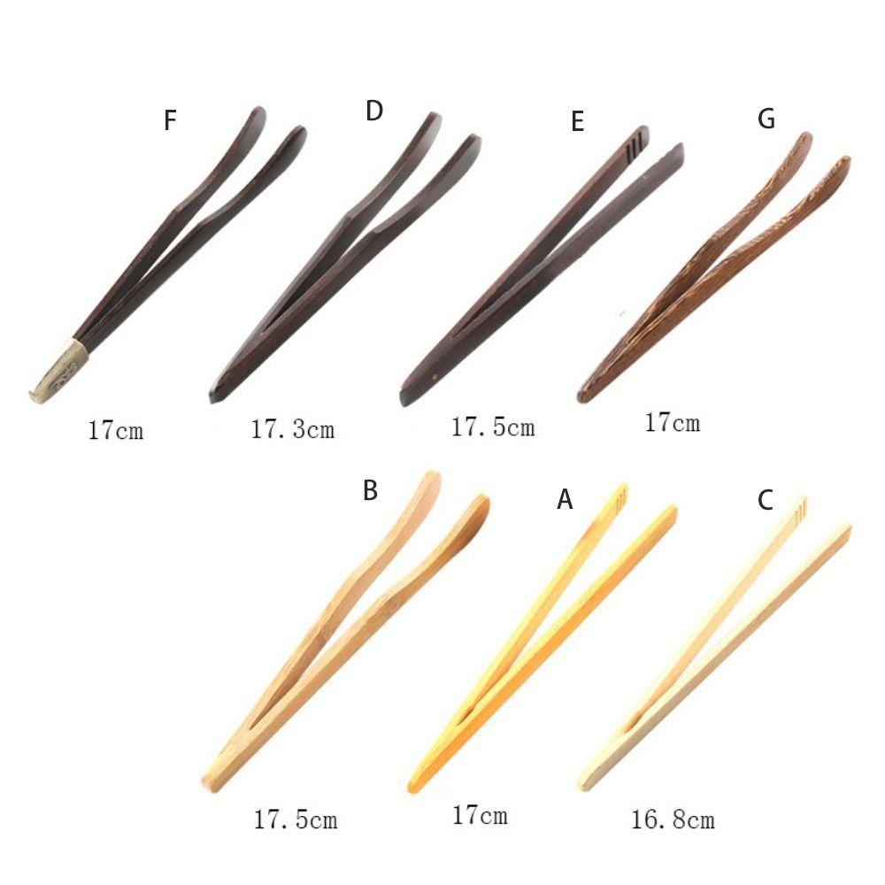 1PC Wood for Fruit Cake Candy Non-slip Reusable Bamboo Food Clip Bread Tongs Tea Clip Salad Tongs