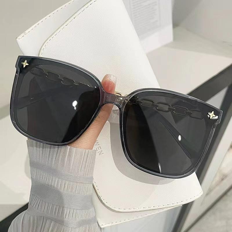 Light Luxury High-End Generous Frame Glasses Women'S Fashion Versatile Sunglasses Uv-Proof Sunglasses