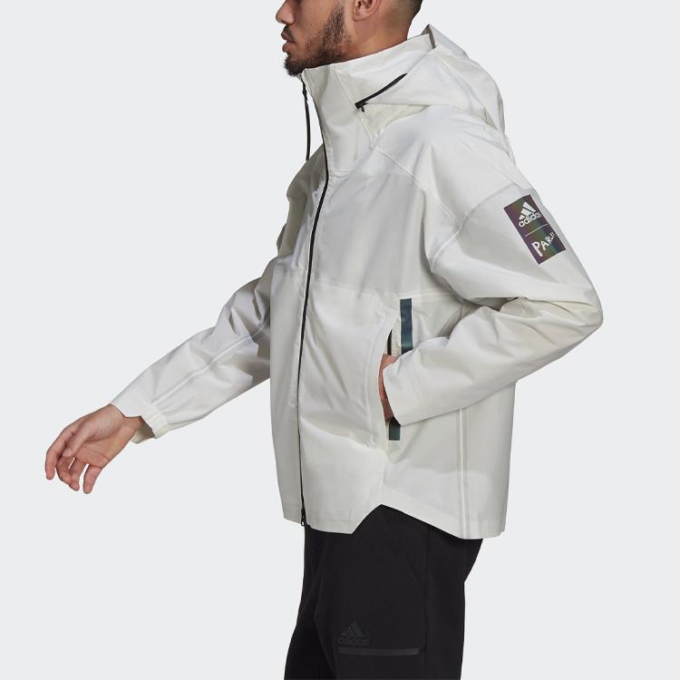 Adidas MYSHELTER Jackets Men's White Hooded Moderate Other (Unisex) Jackets GK8707