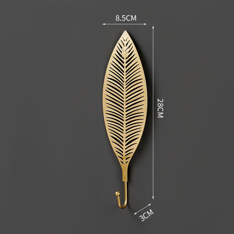 Leaf Design Wall Hooks Multi-Function Towel Holder Sundries Organizer Iron Art Coat Hook for Bathroom Bedroom Kitchen Decor