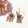 Personalized Niche Creative Design Sense Alloy Three-dimensional Shaking Cat Earrings, Trendy Cold Wind Women's Models