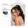 Elegant Curly Hair Female Portrait Aluminum Wall Art -  Waterproof Heat-Resistant Decor for Home Salon Cafe Studio Gift