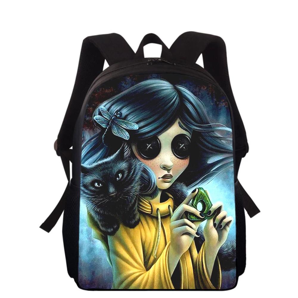 Coraline The Secret Door 3D Print Kids Backpack Primary School Bags for Boys Girls Back Pack Students School Book Bags