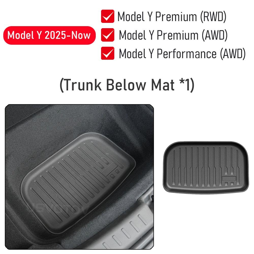 All Weather Cargo Liners for 2025 2026 Tesla Model Y Juniper Model 3 Trunk Mat Front and Rear Frunk Trunk Tray Mats Accessories