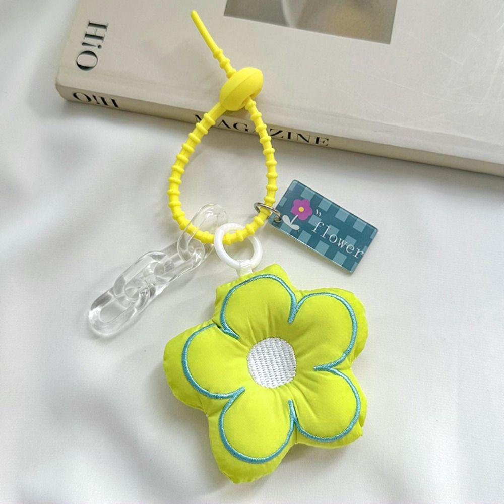 Key Chain Stuffed Sunflower Pendant Jewelry Fabric Flower Bag Pendant  Key Accessories