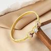 Hip Hop Inlaid Zircon Bracelet Exaggerated Punk Style Leopard Bracelet Bracelet for Women