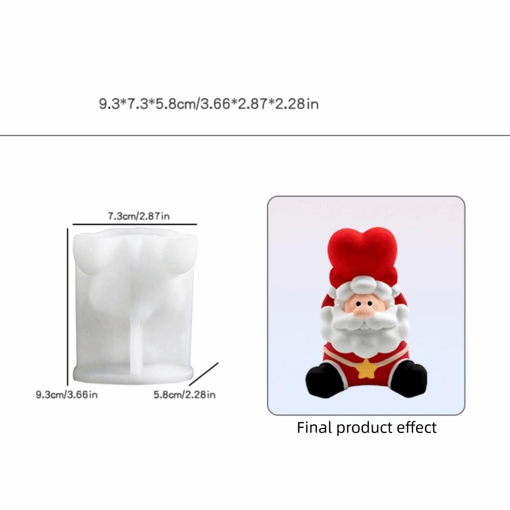 Multi-Shape Christmas Candle DIY Mold 3D Bearded Santa Claus Baking Mold  Christmas Crafts