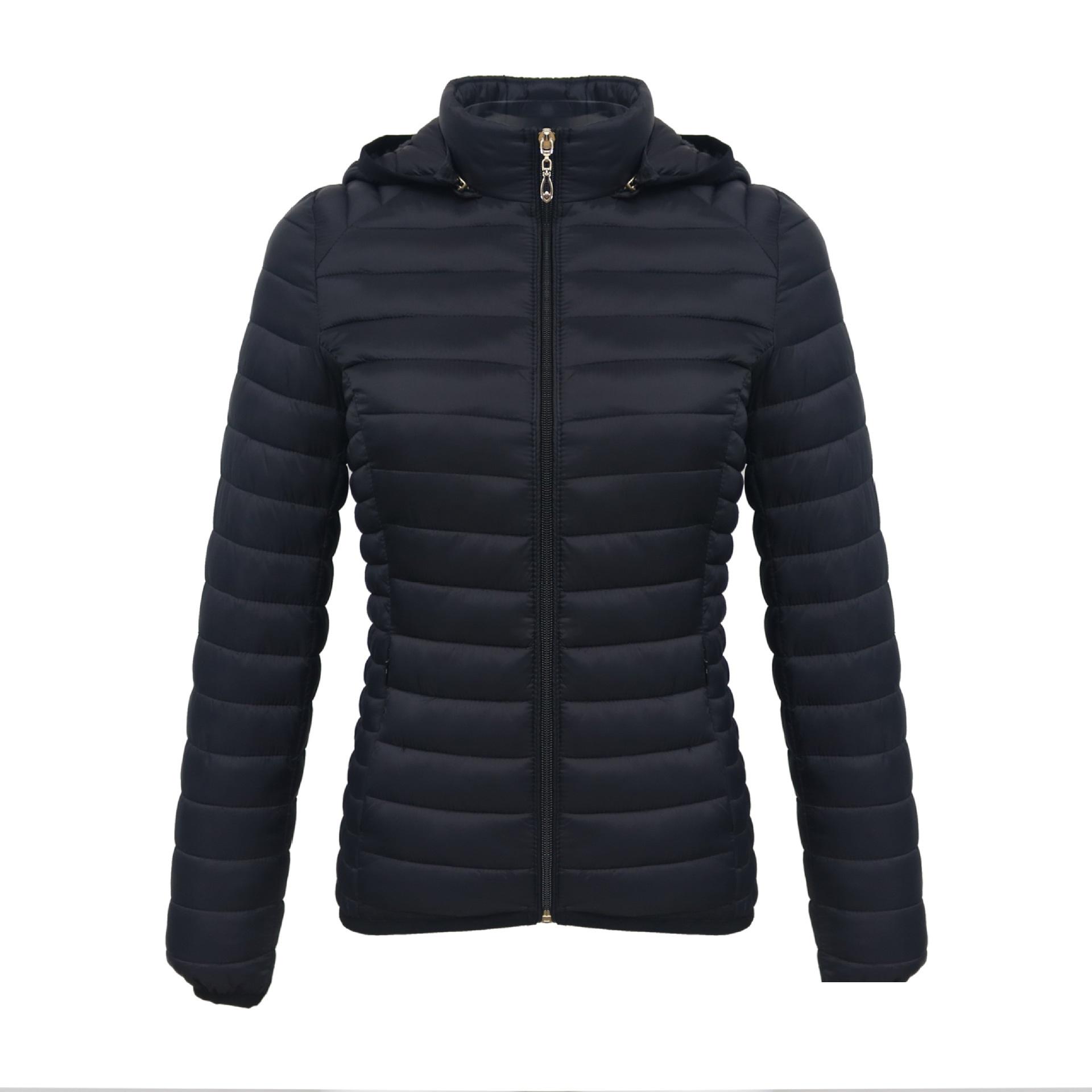 

Зимняя парка Пуховик с подкладкой Женское пальто Капюшон Уличная теплая верхняя одежда Сумка XS чёрный