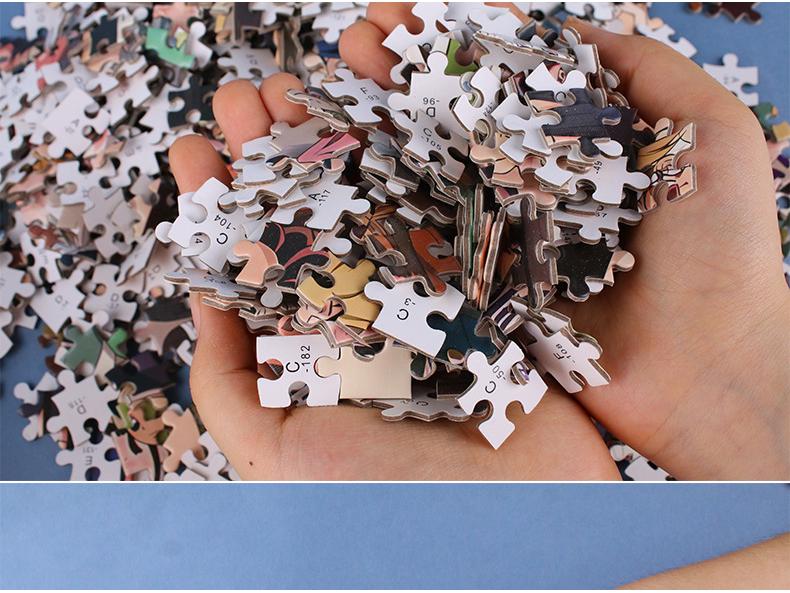 Tisícidílné zakázkové puzzle pro věk 3-10 let, vzdělávací hračka a připravené k zarámování pro dospělé a děti