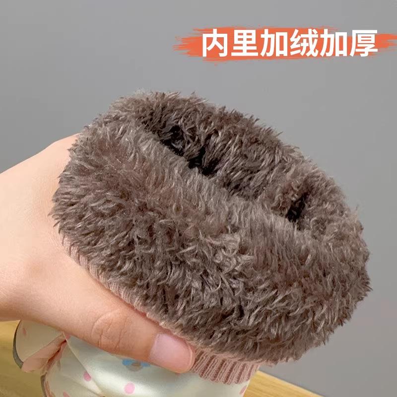 Cute bear female riding windproof and warm, piled and thickened waterproof and cold-proof outdoor ski gloves