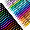 18Color Metallic Paint Pens 07mm Glitter MarkersSuper Golden Acrylic Markers for Rock Painting Stone Ceramic Fabric Pebbles