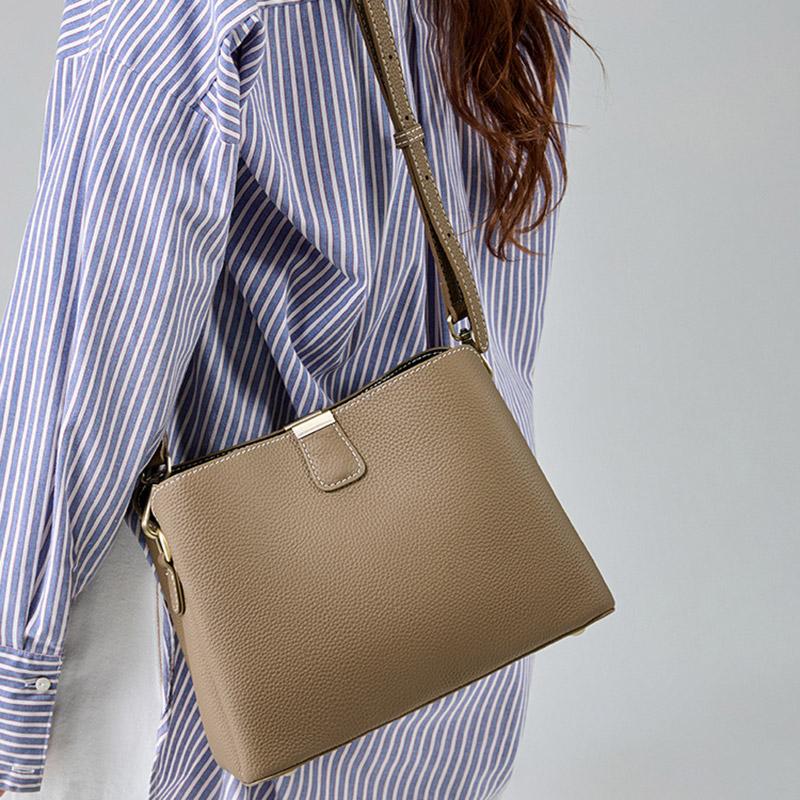 2026 Damen Echte Leder Tasche Weiblich Neu Luxus Eimer Handtasche Dame Mode Lässig Schultertasche Crossbody Messenger für Mädchen