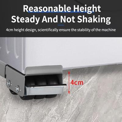 2PCS 24 Wheel Washing Machine Base Holder Movable Adjustable Refrigerator Universal Wheels 360° Rotation Furniture Moving Tools