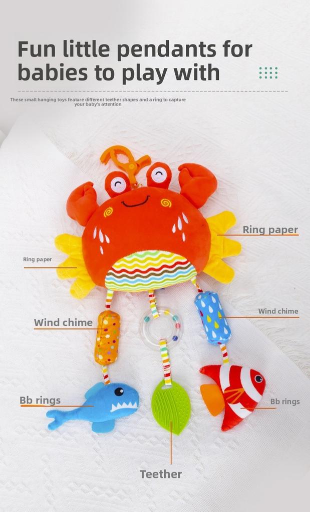 Beili Baby Stroller Plush Rattle Car Charm With Wind Chimes For Infant Comfort