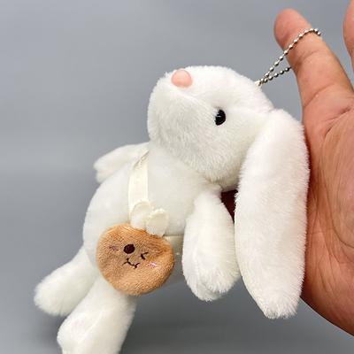 Kawaii Plush Animal Toys Bag Pendant Cute Stuffed Long Eared Rabbit Keychain Children Christmas Gifts For Girls Friends