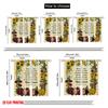 2pcs 2D Flat Printing Curtain Mad Hatter Wonderland Quote Floral Polyester Without Electricity Festive Holiday Perfect for