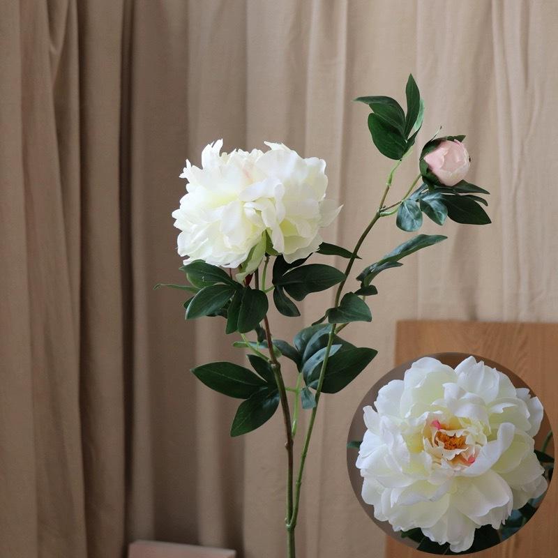 27.2 Inch Luxury Peony Artificial Flower for Home Decor Dining Room Table Photography Prop