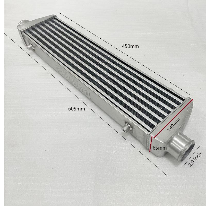 Front Mount intercooler Universal Turbo Intercooler 450x140x65 2.0 Intercooler Pipe Aluminium Pipe Tube Hose Kit 450x140x65mm