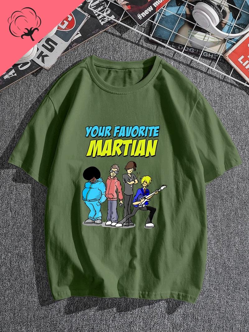 My Favorite Martian-themed Clothing From A Popular 90s Song, A Casual and Retro Cotton T-shirt.  YOUR FAVORITE MARTIAN S