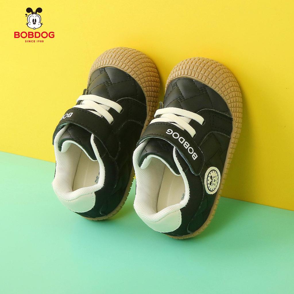 Babu Dou 2026 Frühjahr Leder Kinderschuhe: Weiche Kleinkinderschuhe für Mädchen & rutschfeste Funktions-Babyschuhe für Jungen.