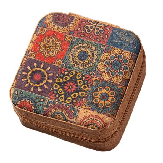 Yousheng Travel Jewelry Organizer Box Zipper Closure Compact Design Small Jewelry Organizer Case Portable Jewelry Storage Holder