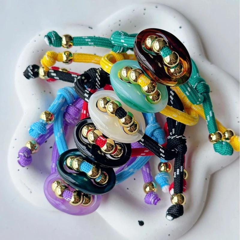 Trendy MultiColor Pig Nose Colorful Beaded Woven Bracelet For Women Colorful Adjustable Hand Rope 1116 Fashion Jewelry