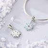 Original Charms Copper Winter Ice Frost Snowflake Pendantss Fit Plata Bracelets For Women Jewelry Making Gifts