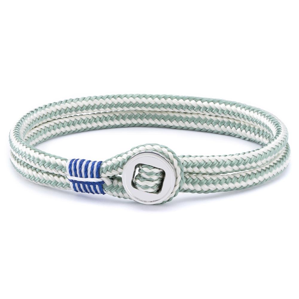 Pig&Hen Don Dino Bracelet - Cream X Atlas Green X Silver