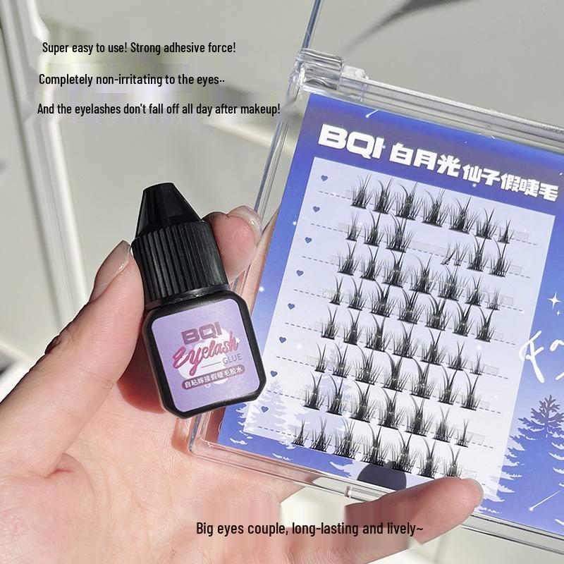 BQI Quick-Dry Invisible Lash Adhesive - Long-Lasting, Waterproof, Sweatproof, Gentle, Self-Adhesive Eyelash Glue.