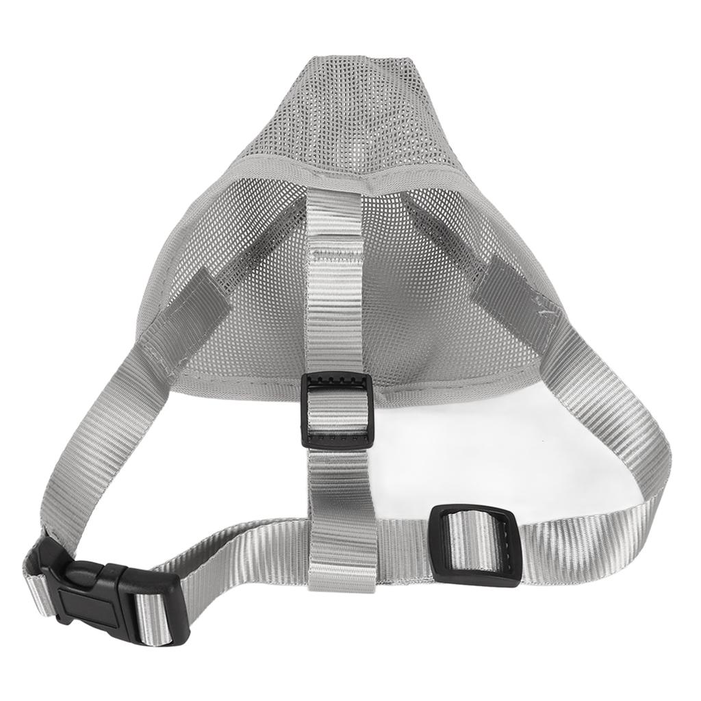Dog Muzzle Breathable Adjustable Prevent Biting Chewing Pet Mesh Muzzle for Outdoor Training Gray L