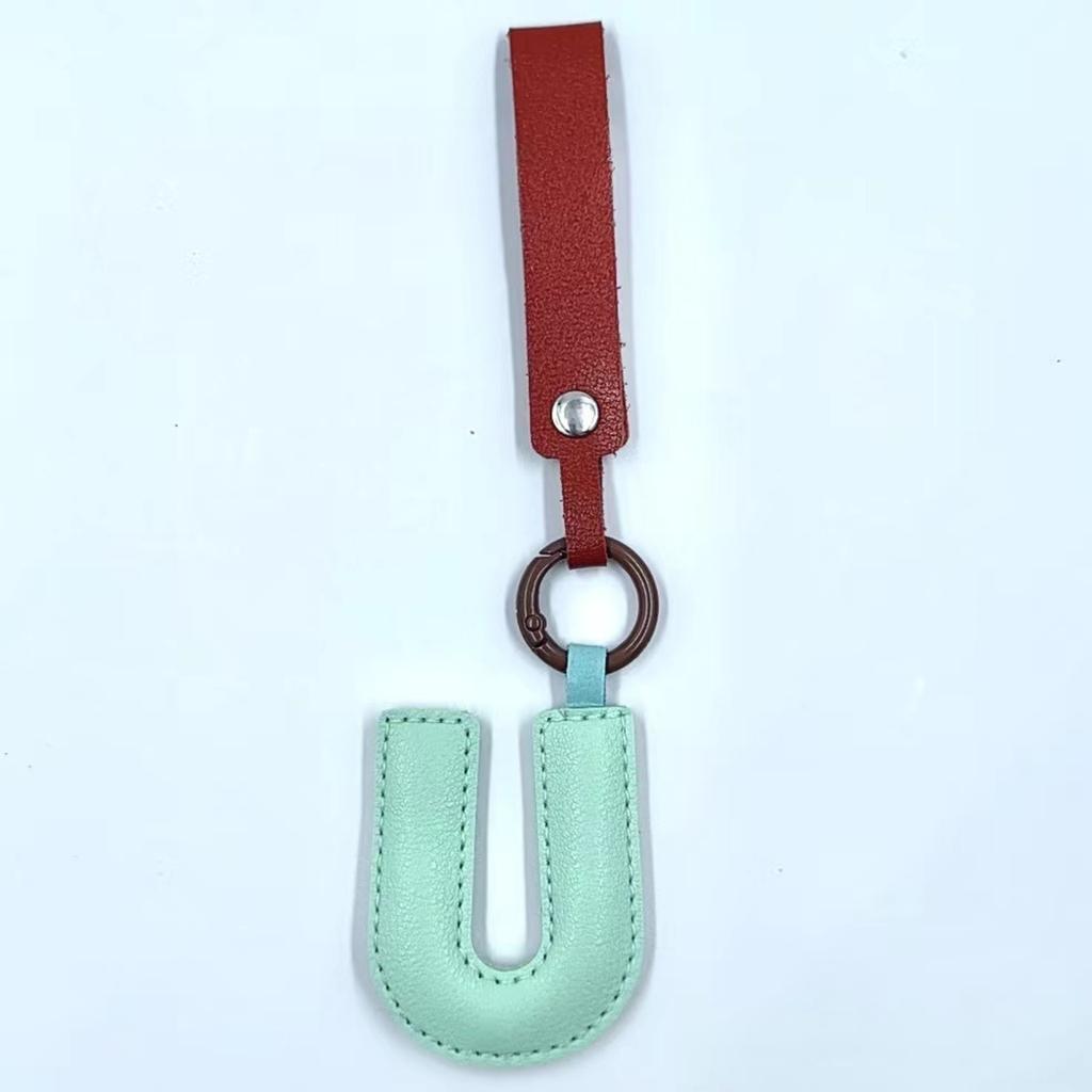 Porte-clés Lettre en Cuir Charme de Sac