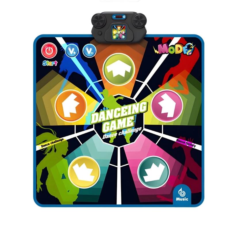 Детский интерактивный музыкальный танцевальный коврик, несколько песен для физической координации и фитнес-тренировок, детский музыкальный танцевальный коврик