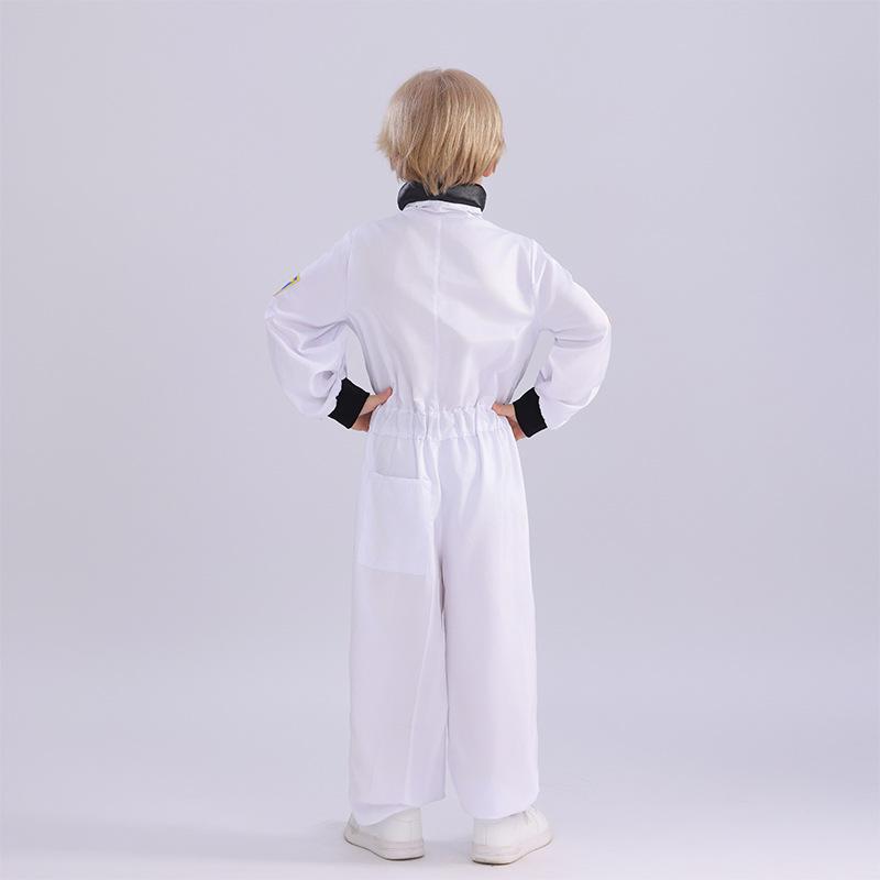 Kinder Halloween Astronauten-Raumanzug Kostüm - Weltraum-Thema Rollenspiel Outfit
