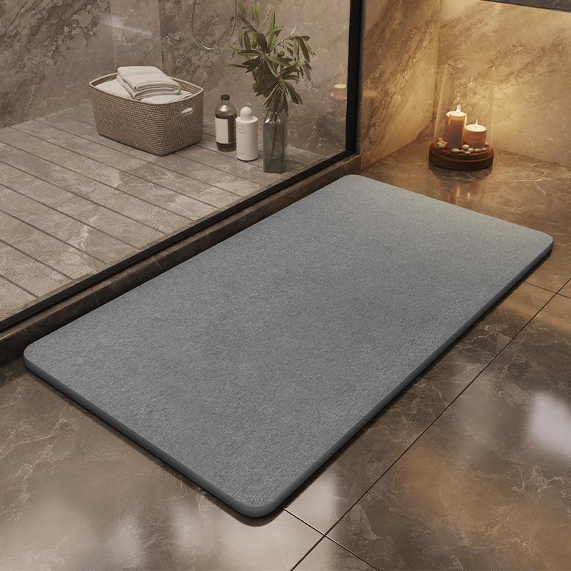 Diatomite foot mat hard mat diatomite hardboard bathroom floor mats bathroom absorbent non-slip mat quick-drying doormats