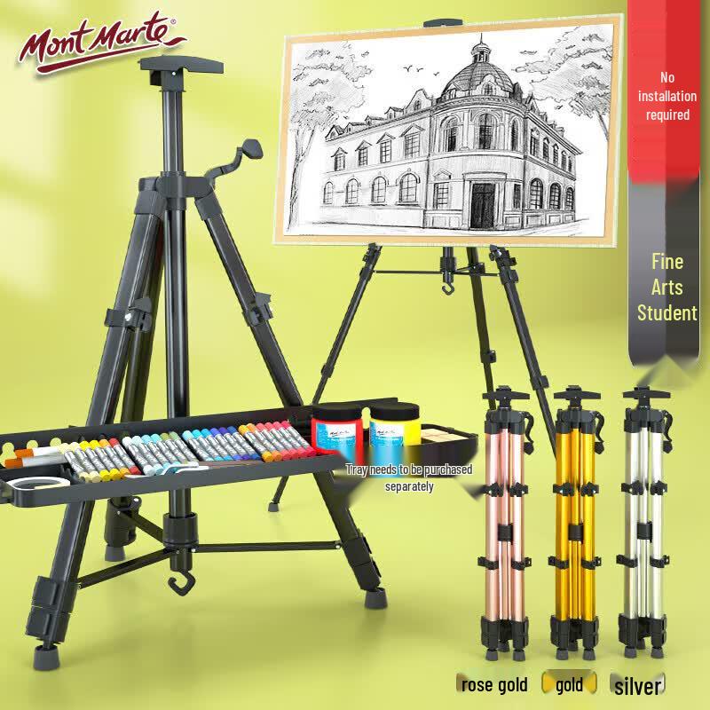 Mont Marte Black Metal Telescopic Folding Easel