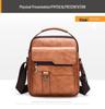 Men's PU Leather Vertical Crossbody Shoulder Bag - Business Casual Handbag and Travel Backpack